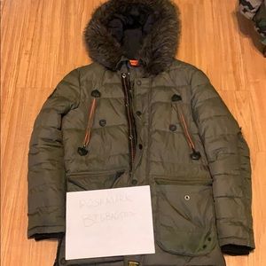 Winter coat removable fur